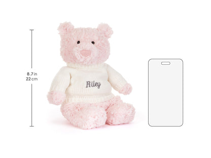 Leola Bear with Personalized Cream Jumper