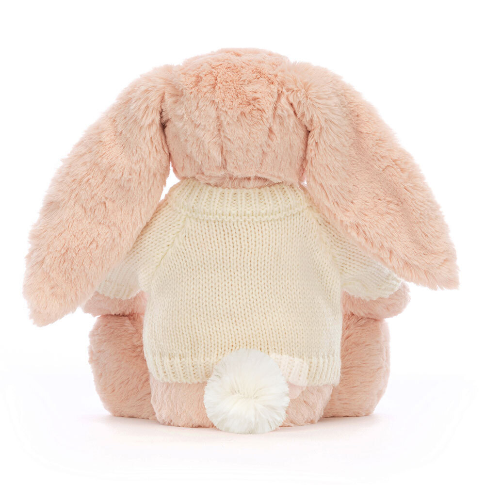Bashful Blush Bunny with Personalized Cream Jumper