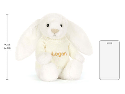 Bashful Luxe Bunny Luna with Personalized Cream Jumper