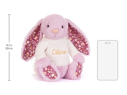 Thistlepop Blossom Luxe Bunny with Personalized Cream Jumper
