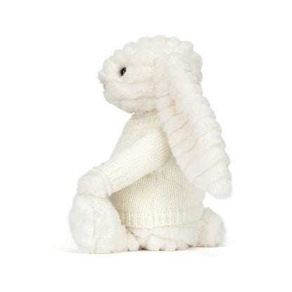 Bashful Luxe Bunny Nimbus with Personalized Cream Jumper