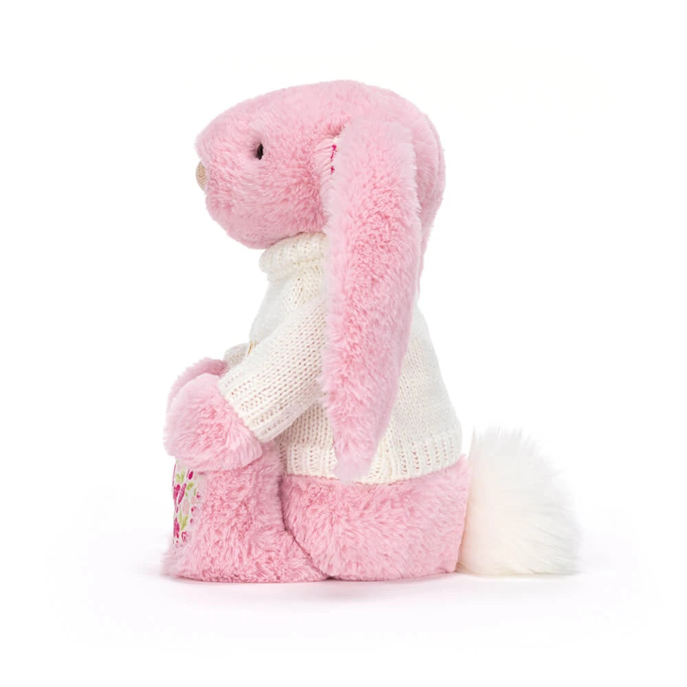 Blushkin Blossom Luxe Bunny with Personalized Cream Jumper