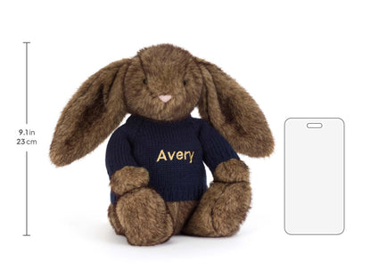 Hoppleston Luxe Bunny with Personalized Navy Jumper