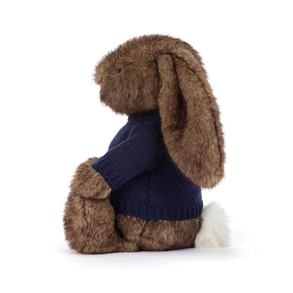Hoppleston Luxe Bunny with Personalized Navy Jumper