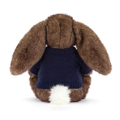 Hoppleston Luxe Bunny with Personalized Navy Jumper