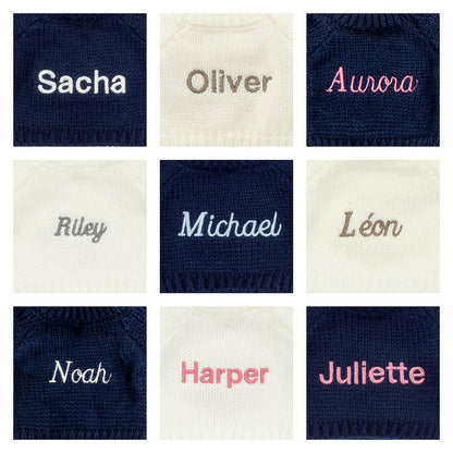 Bashful Kitten with Personalized Navy Jumper
