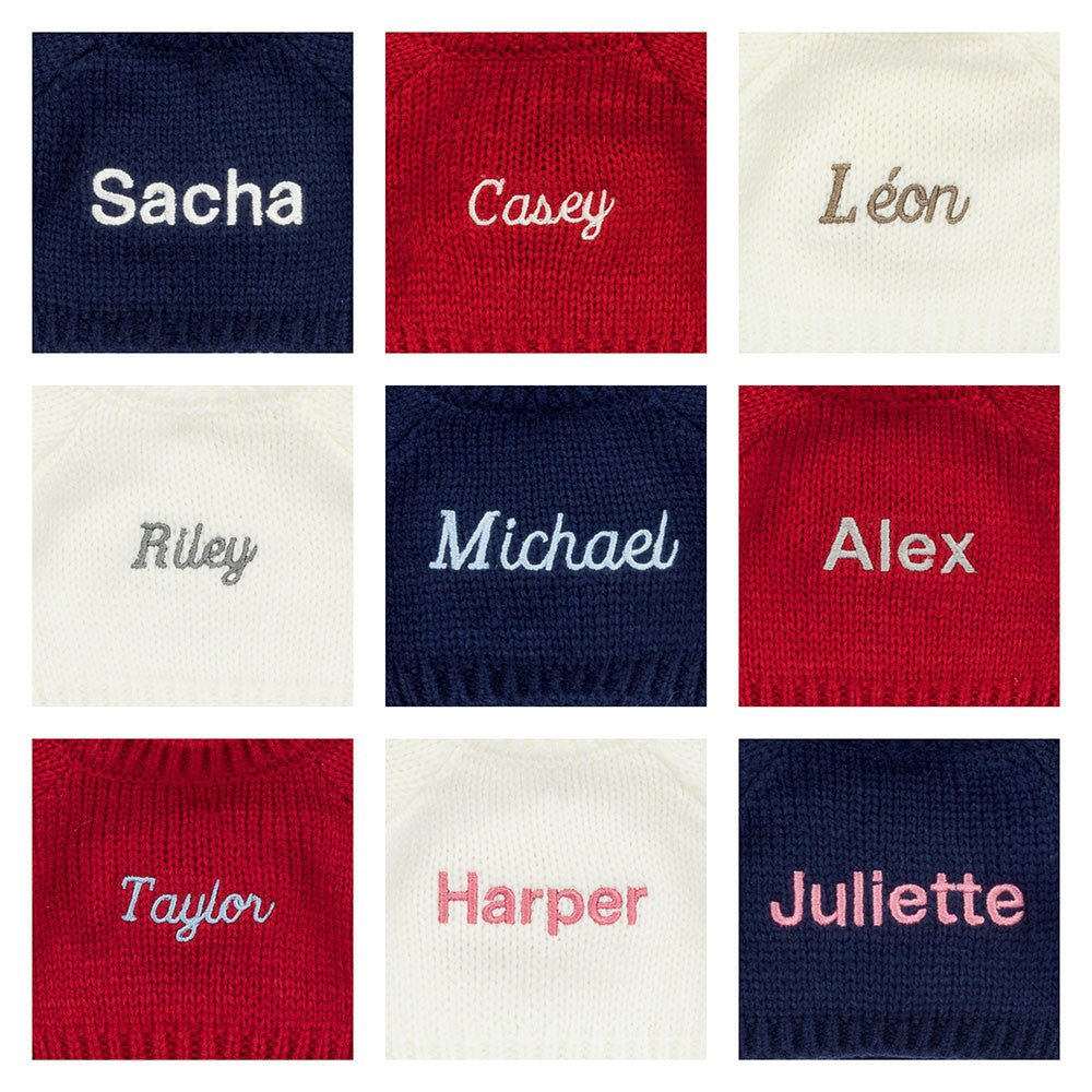 Bashful Viola Bunny with Personalized Navy Jumper