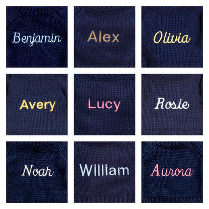 Bashful Luxe Bunny Willow with Personalized Navy Jumper