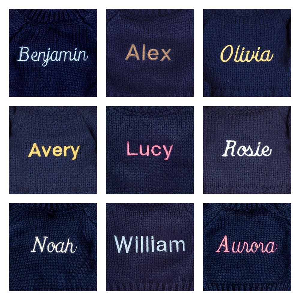 Blossom Silver Bunny 'Bloom' with Personalized Navy Jumper