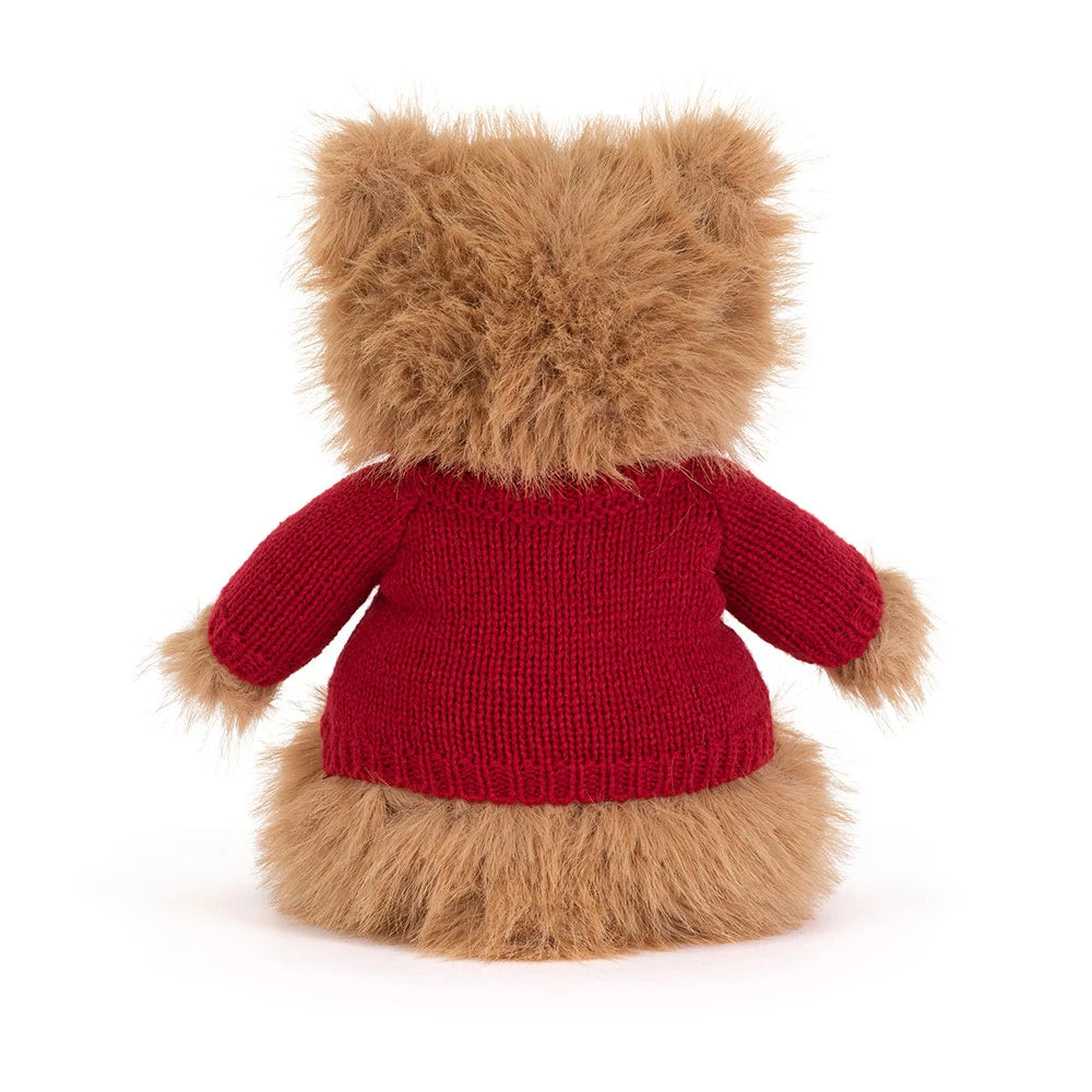 Bartholomew Bear Bouffant with Personalized Red Jumper