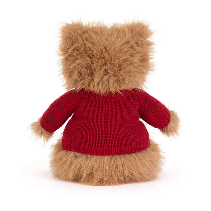 Bartholomew Bear Bouffant with Personalized Red Jumper