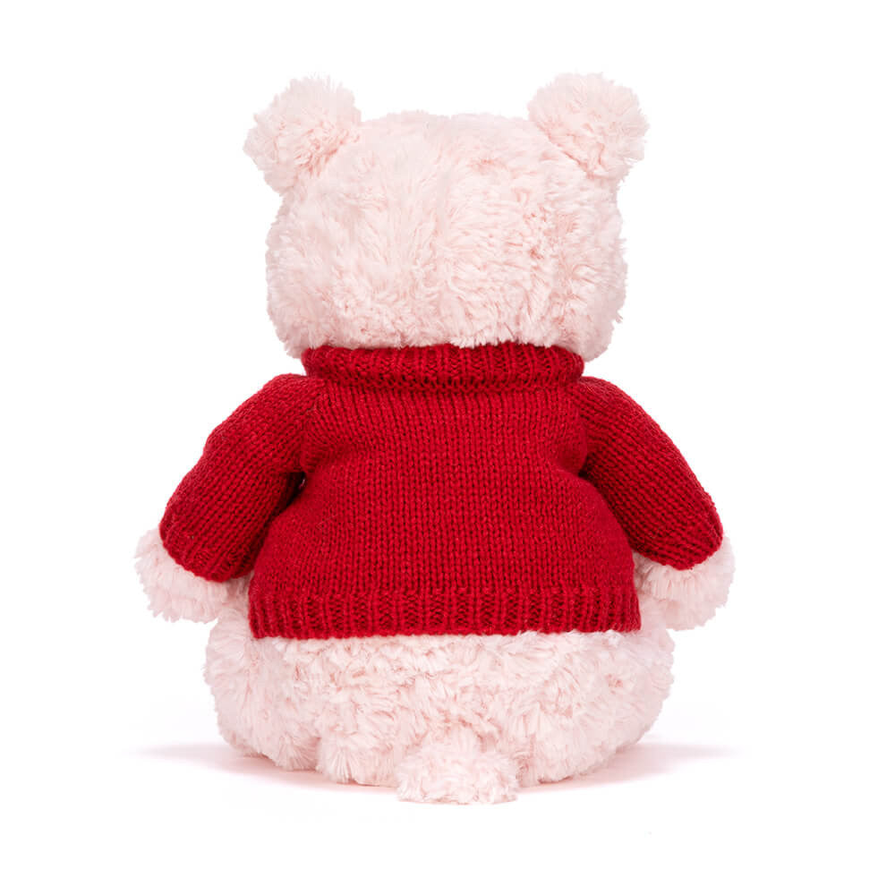 Leola Bear with Personalized Red Jumper