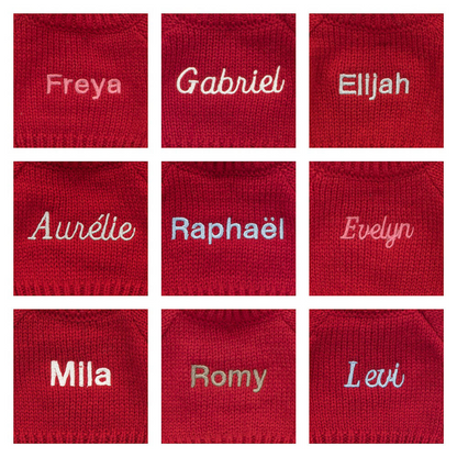 Bashful Blush Bunny with Personalized Red Jumper