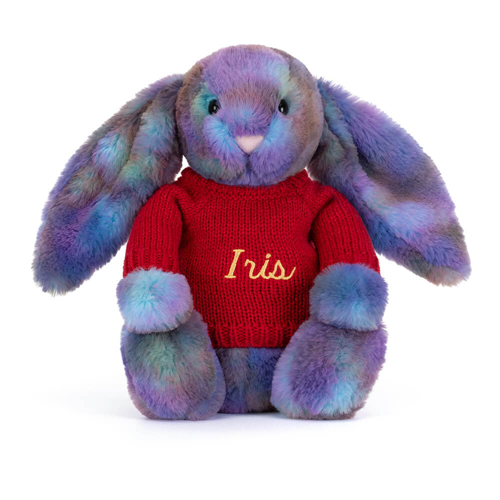 Zodihop Luxe Bunny with Personalized Red Jumper