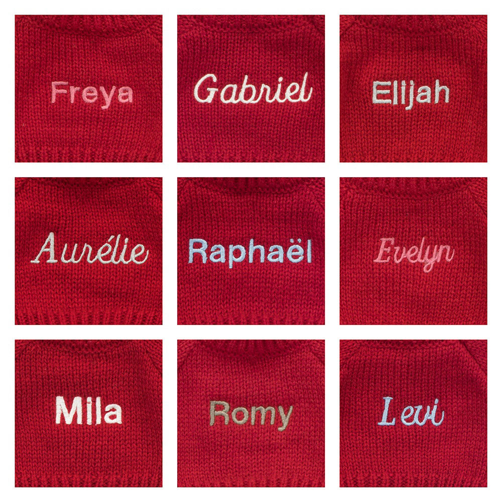 Bashful Lilac Bunny with Personalized Red Jumper