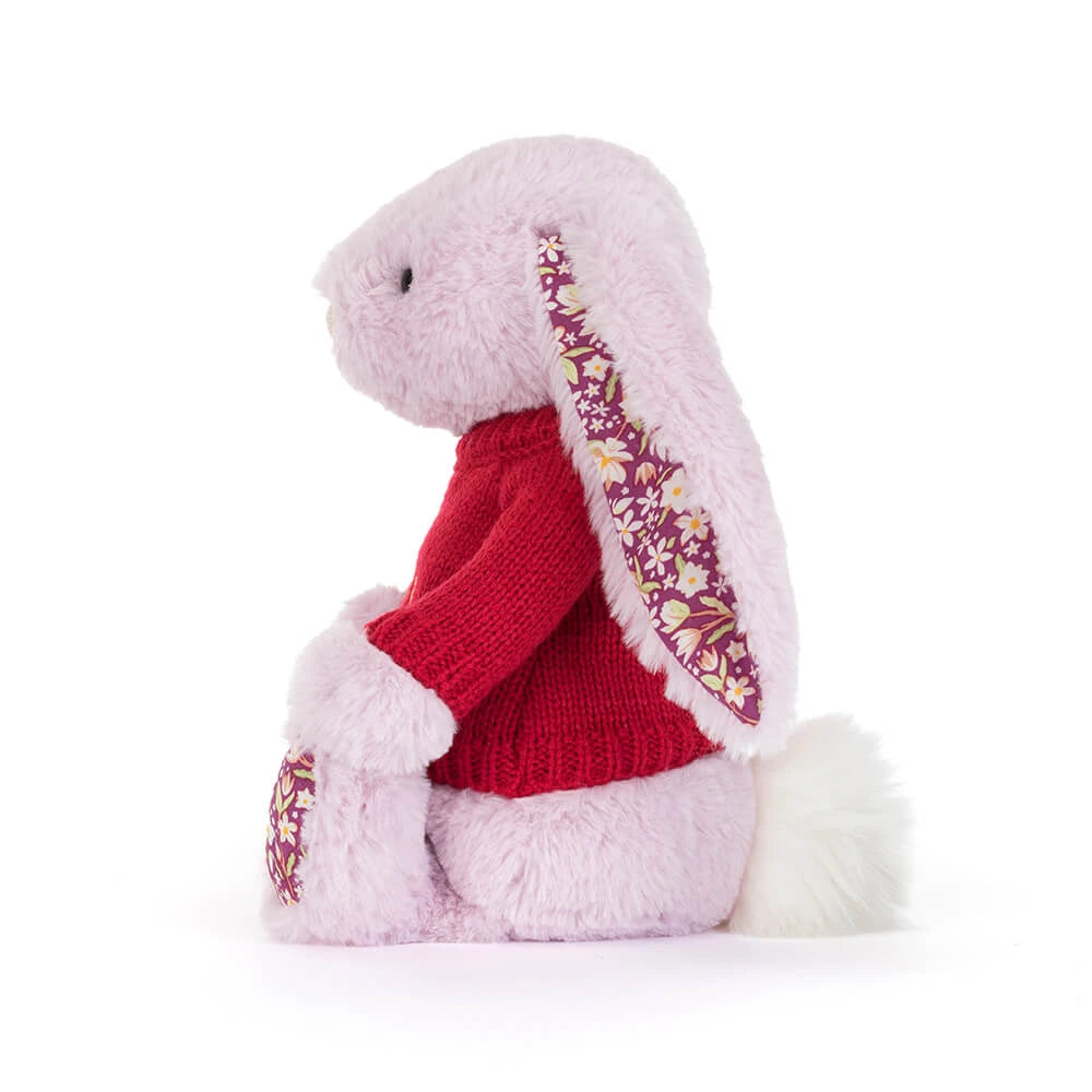 Thistlepop Blossom Luxe Bunny with Personalized Red Jumper