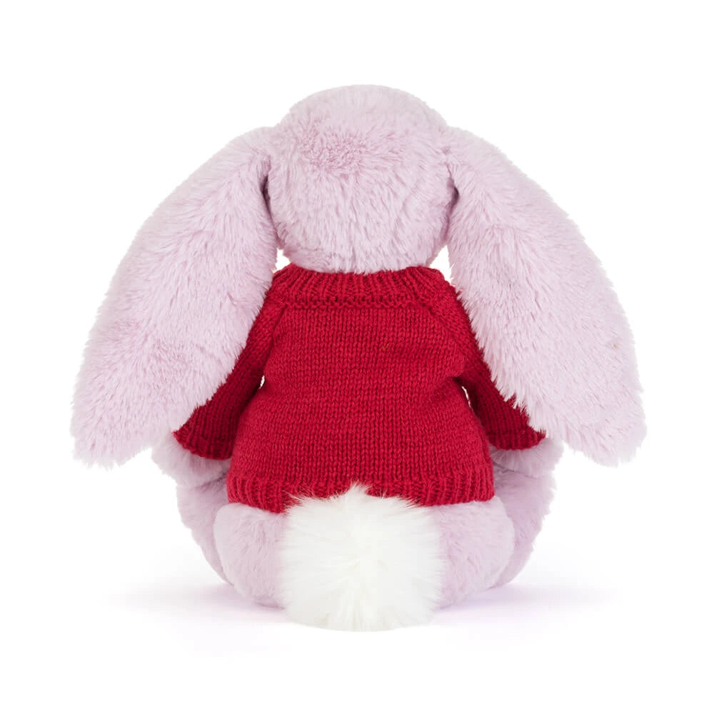 Thistlepop Blossom Luxe Bunny with Personalized Red Jumper