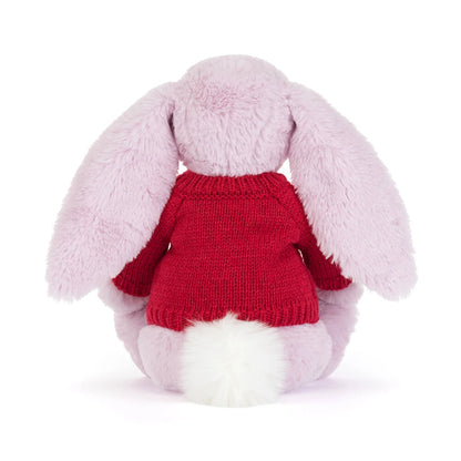 Thistlepop Blossom Luxe Bunny with Personalized Red Jumper
