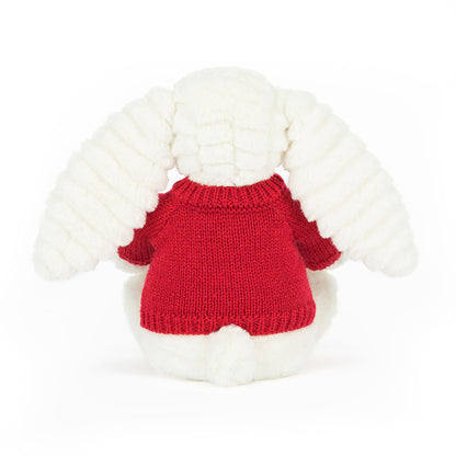Bashful Luxe Bunny Nimbus with Personalized Red Jumper