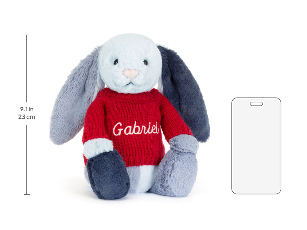Puddlesea Bunny with Personalized Red Jumper