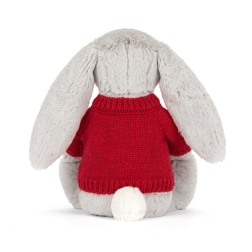 Blossom Silver Bunny 'Bloom' with Personalized Red Jumper