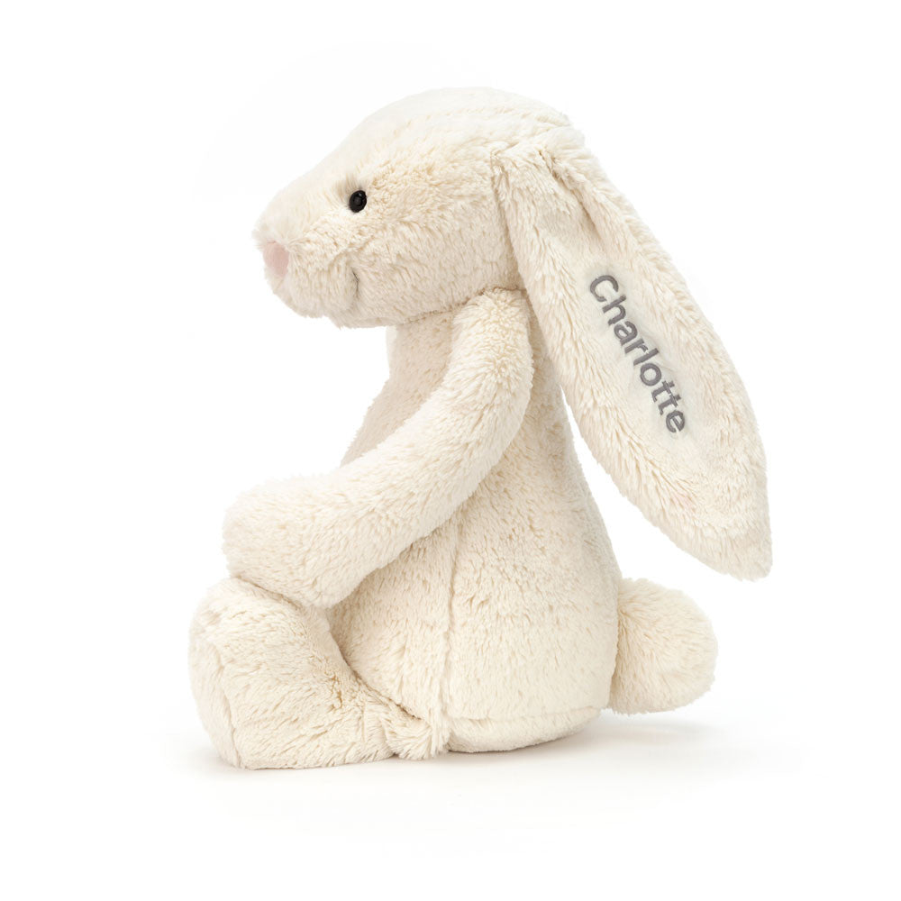Personalized Bashful Cream Bunny Huge