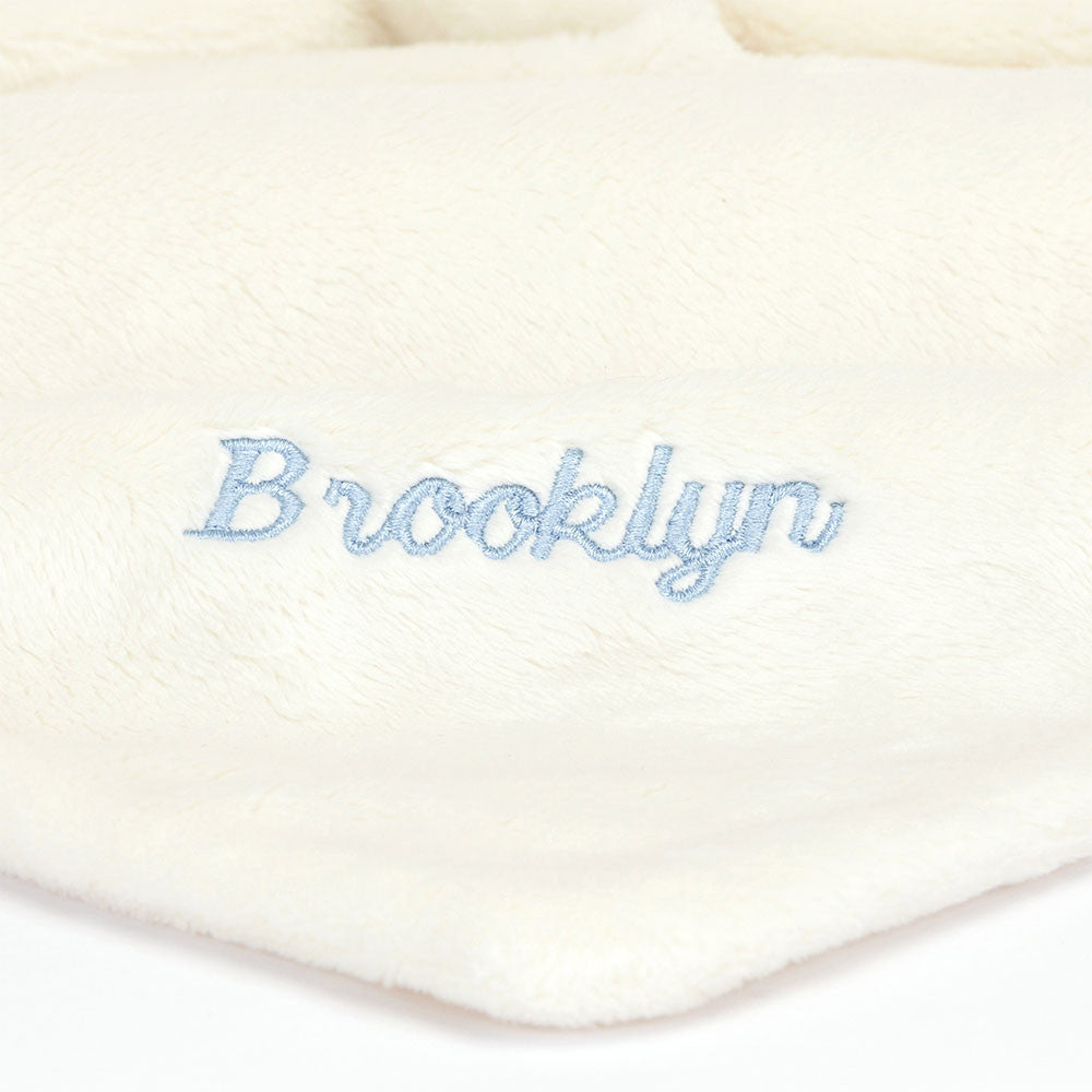 Personalized Bashful Black & Cream Puppy Soother