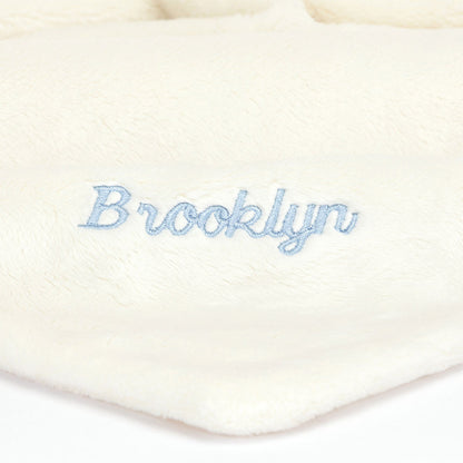Personalized Bashful Black & Cream Puppy Soother
